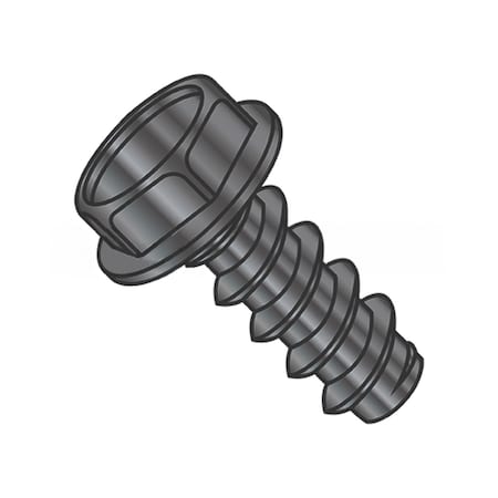 Usa Industrials Self-Drilling Screw, #8-18 x 3/4", Black Oxide Steel Flange Hex Head External Hex Drive BULK-SCRW-14818